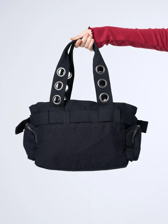 Sky Of Skulls Black Multi Pockets Handbag Women Minga London Bags