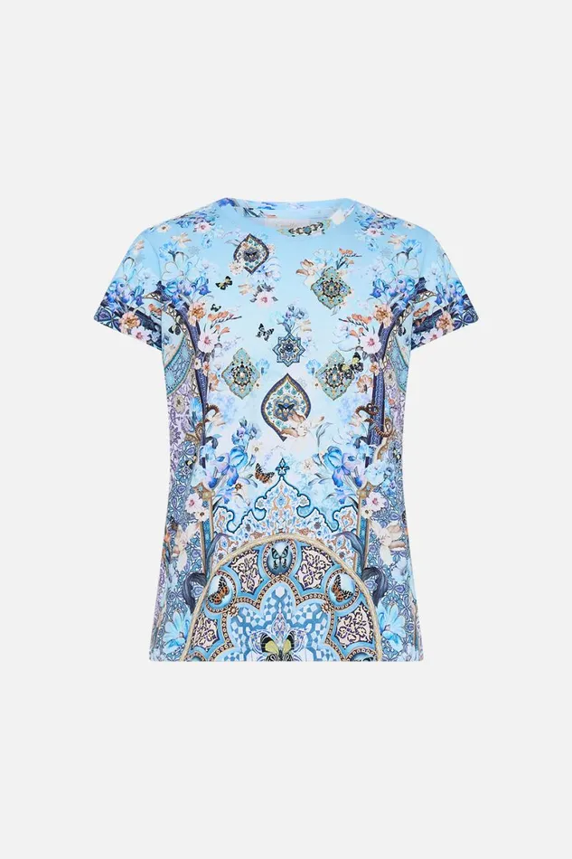SLIM FIT ROUND NECK TSHIRT 8211 MULTI AL MANIAL PALACE MEMOIRS Al Manial Palace Memoirs Womens Camilla Tees