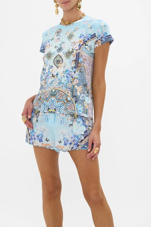 SLIM FIT ROUND NECK TSHIRT 8211 MULTI AL MANIAL PALACE MEMOIRS Al Manial Palace Memoirs Womens Camilla Tees