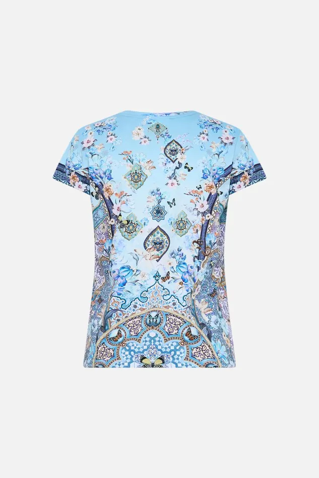 SLIM FIT ROUND NECK TSHIRT 8211 MULTI AL MANIAL PALACE MEMOIRS Al Manial Palace Memoirs Womens Camilla Tees