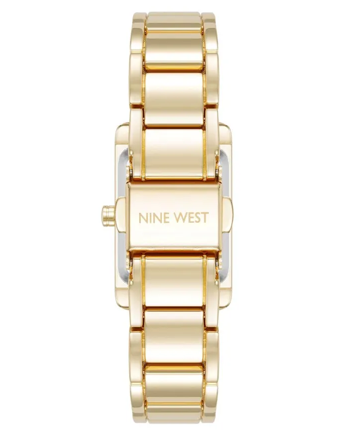 Slim Rectangular Case Watch Gold Women Nine West Straps Slim Rectangular Case Watch Gold Women Nine West Straps