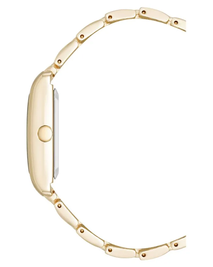 Slim Rectangular Case Watch Gold Women Nine West Straps Slim Rectangular Case Watch Gold Women Nine West Straps