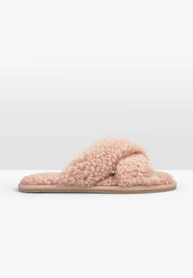 Slippers Women Hush Amble Teddy Slippers Blush Pink