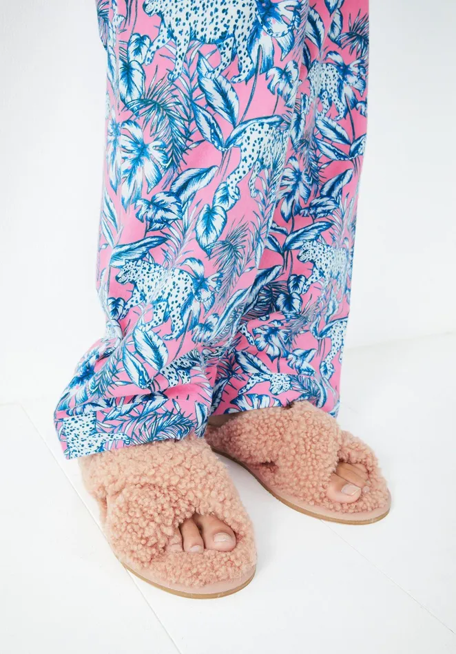 Slippers Women Hush Amble Teddy Slippers Blush Pink