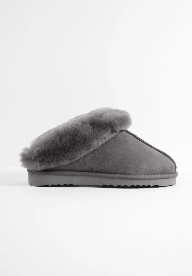 Slippers Women Hush Sheepskin Snug Slippers Grey