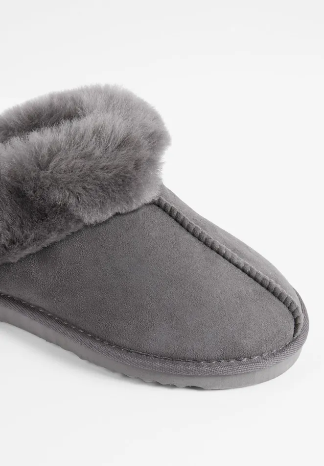 Slippers Women Hush Sheepskin Snug Slippers Grey