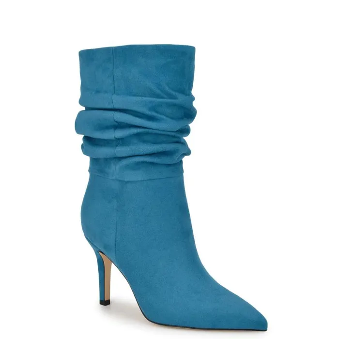 Slouch Dress Booties Blue Women Nine West Boots and Booties Slouch Dress Booties Blue Women Nine West Boots and Booties