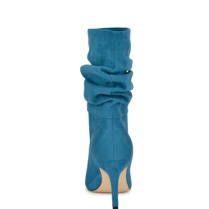 Slouch Dress Booties Blue Women Nine West Boots and Booties Slouch Dress Booties Blue Women Nine West Boots and Booties