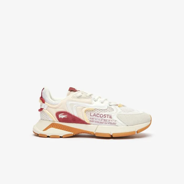 Sneakers Men Lacoste Men039s L003 Neo Contrasted Accent Sneakers White Red 286