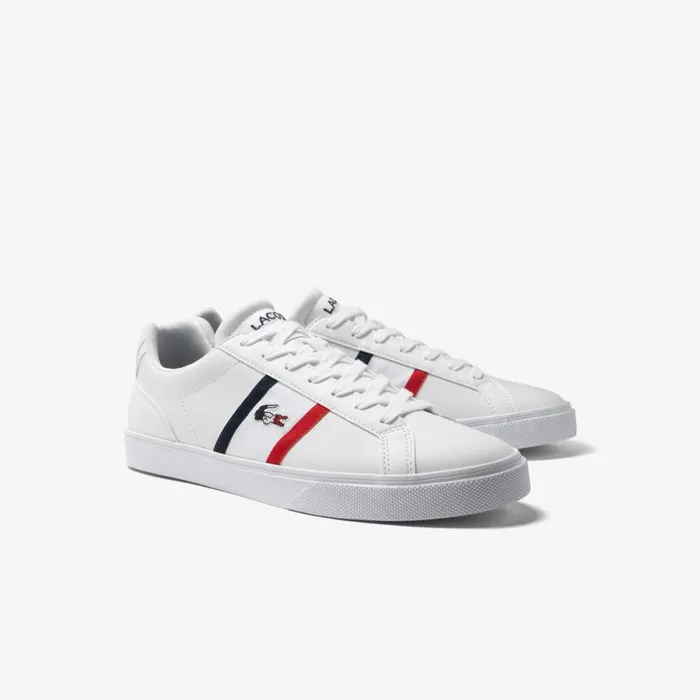 Sneakers Men Lacoste Men039s Lerond Pro Leather Multicolor Sneakers Whtnvyred 407