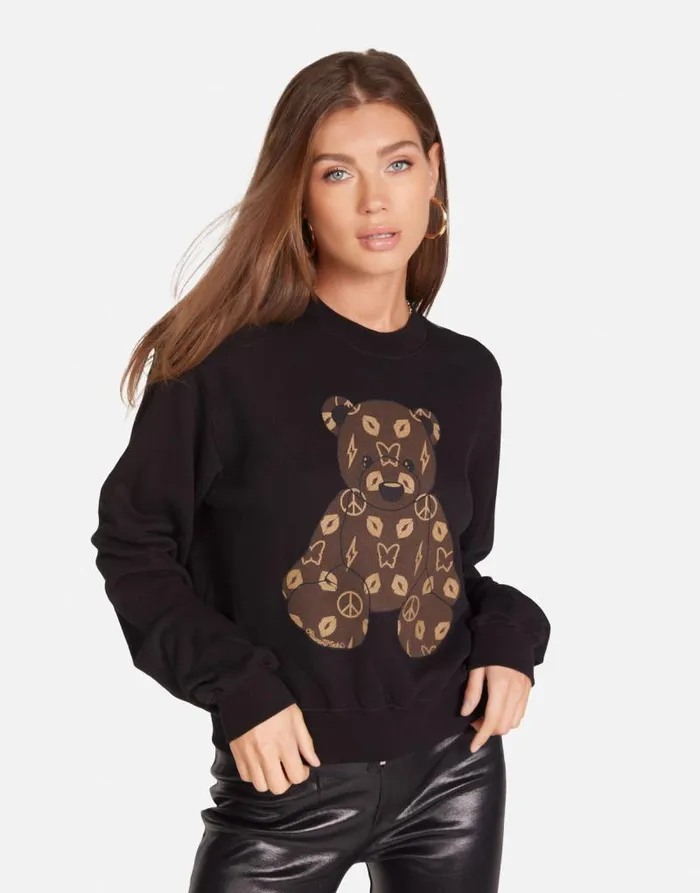 Spalding Designer Bear Black Women Lauren Moshi Long Sleeve