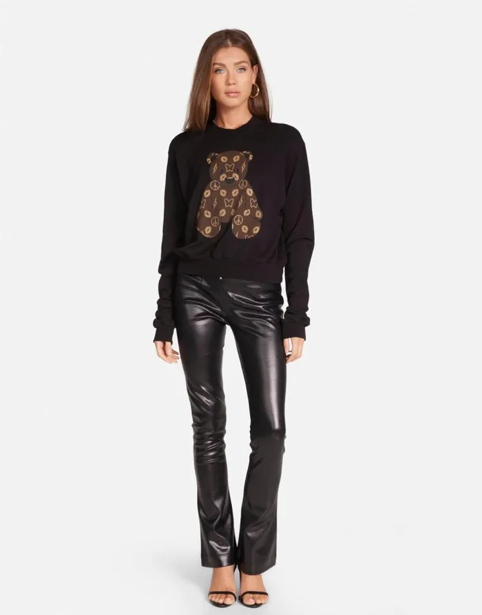 Spalding Designer Bear Black Women Lauren Moshi Long Sleeve