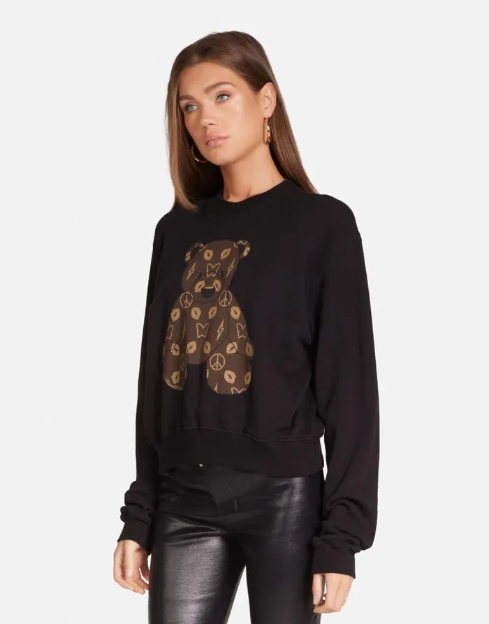 Spalding Designer Bear Black Women Lauren Moshi Long Sleeve