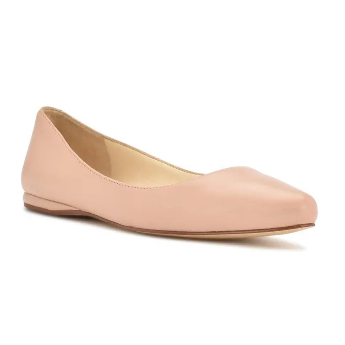 Speakup Almond Toe Flats Light Natural Leather Women Nine West Flats Speakup Almond Toe Flats Light Natural Leather Women Nine West Flats