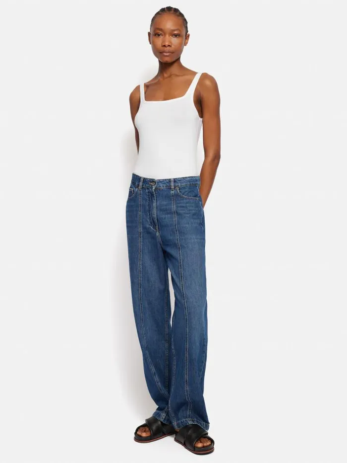 Square Neck Layering Tank White Women Jigsaw Shirts and Tops