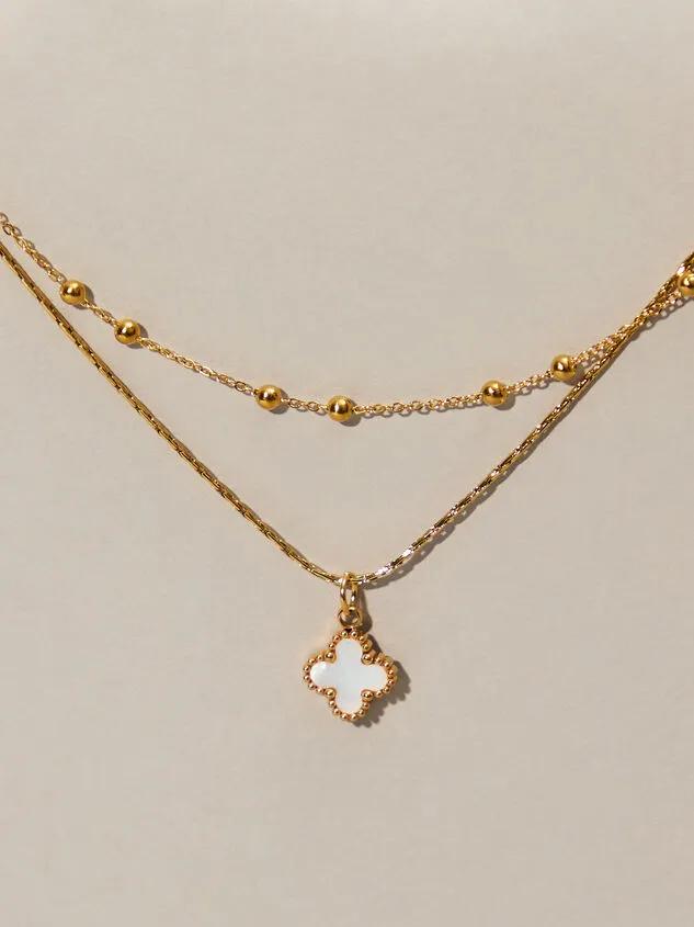Stainless Steel Layered Clover Charm Necklace Gold Women Altar039d State Necklaces Stainless Steel Layered Clover Charm Necklace Gold Women Altar039d State Necklaces