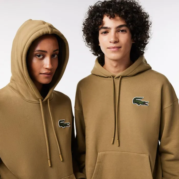 Sweaters and Sweatshirts MenWomen Lacoste Unisex Loose Fit Hoodie Brown Six