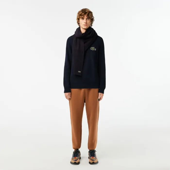 Sweaters and Sweatshirts MenWomen Lacoste Unisex Organic Cotton Crew Neck Sweater Navy Blue 166