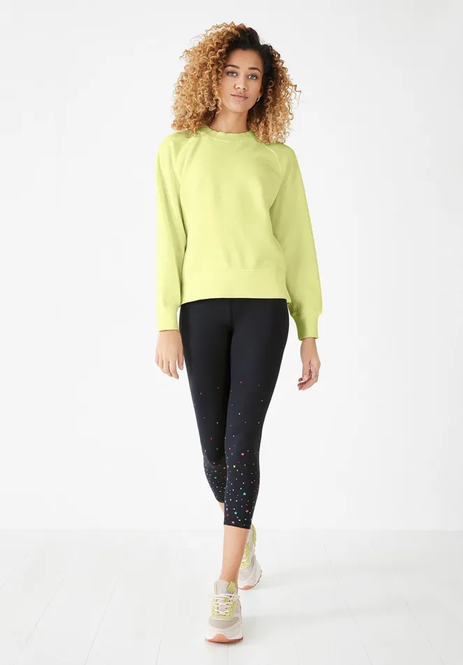 Sweatshirts and Hoodies Women Hush Ada Side Zip Sweatshirt Washed Neon Yellow