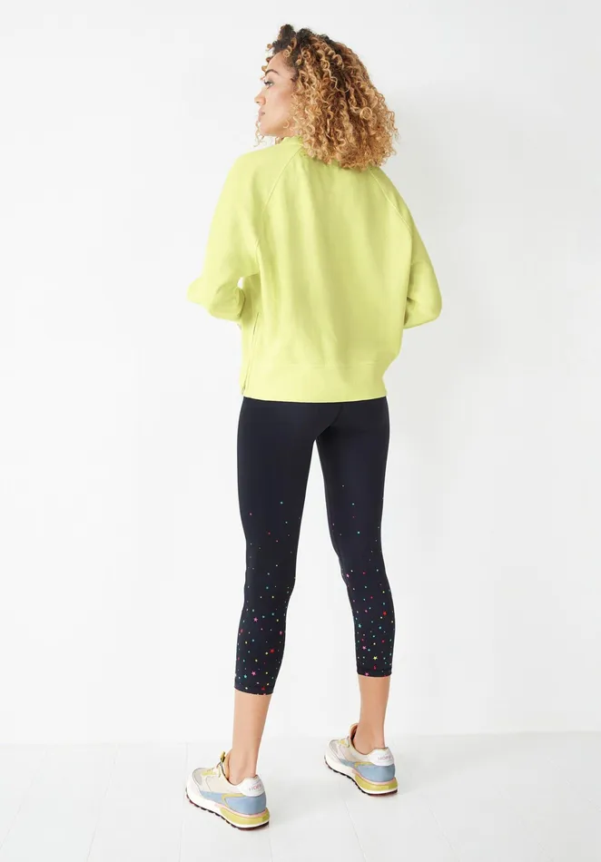 Sweatshirts and Hoodies Women Hush Ada Side Zip Sweatshirt Washed Neon Yellow