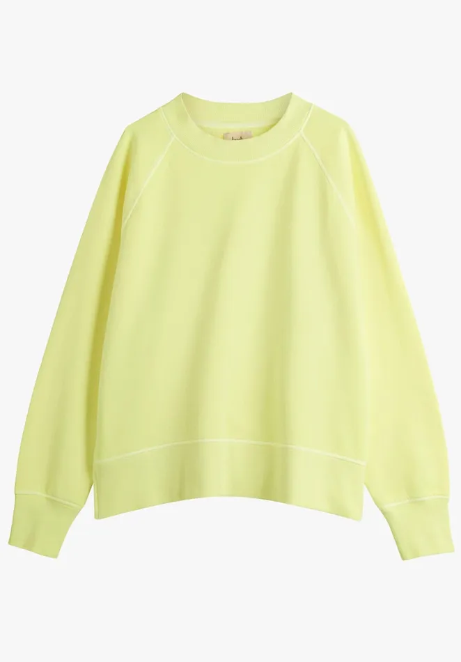 Sweatshirts and Hoodies Women Hush Ada Side Zip Sweatshirt Washed Neon Yellow
