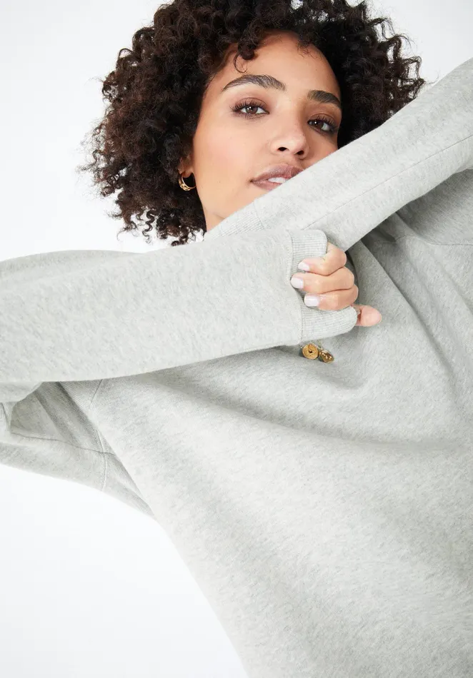 Sweatshirts and Hoodies Women Hush Cassia Relaxed Sweatshirt Light Grey Marl