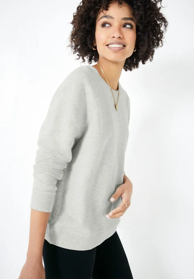 Sweatshirts and Hoodies Women Hush Cassia Relaxed Sweatshirt Light Grey Marl