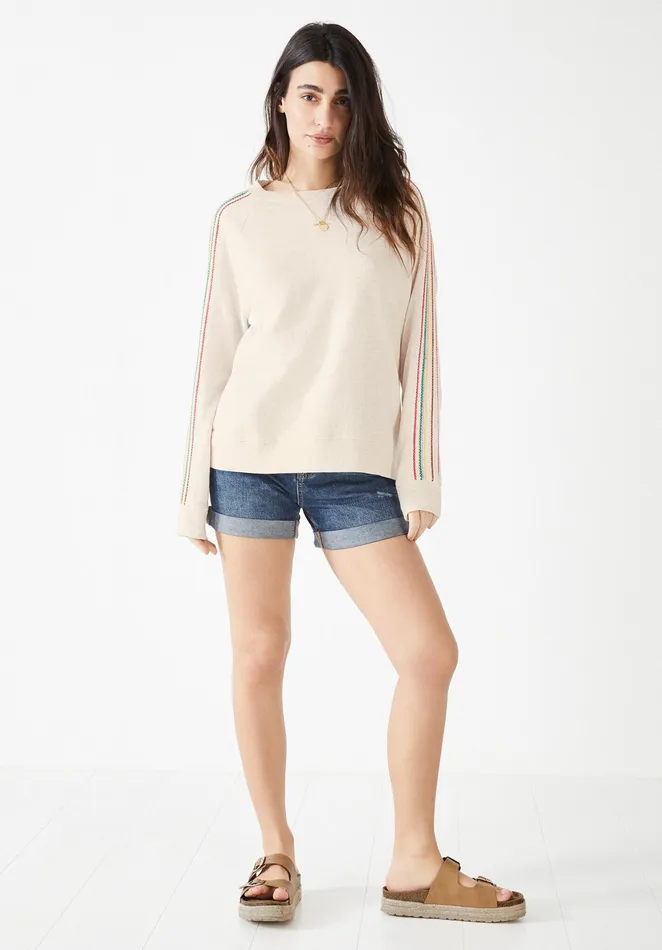 Sweatshirts and Hoodies Women Hush Ceyla Striped Sweatshirt Palest Biscuit Marlmulti