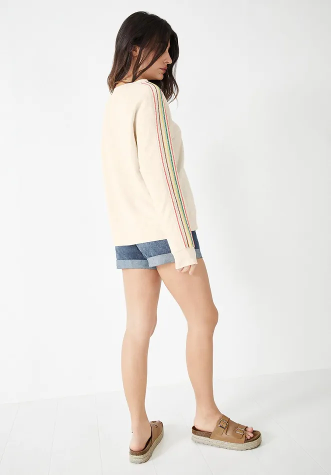 Sweatshirts and Hoodies Women Hush Ceyla Striped Sweatshirt Palest Biscuit Marlmulti
