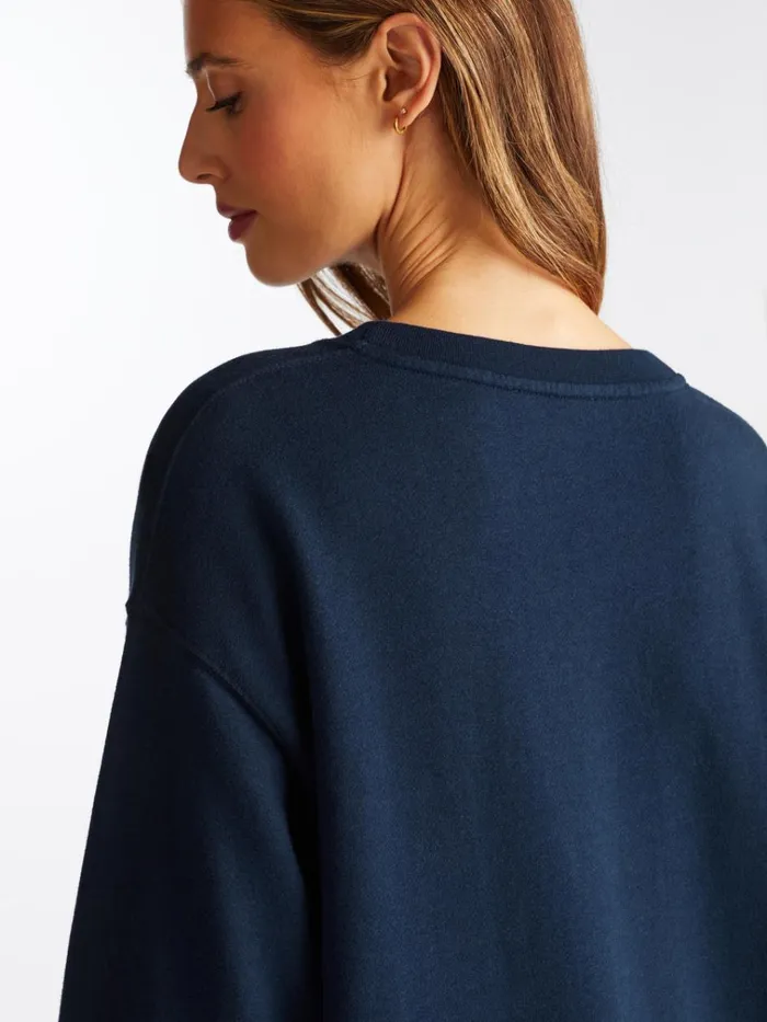 Sweatshirts Women Derek Rose Sweatshirt Quinn Cotton Modal Stretch Navy