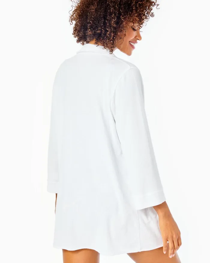Swim Women Lilly Pulitzer Natalie Terry CoverUp Resort White