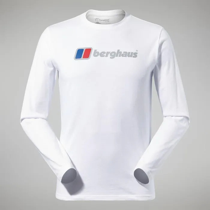 TShirts Men Berghaus Organic Big Logo Long Sleeve Tee White TShirts Men Berghaus Organic Big Logo Long Sleeve Tee White