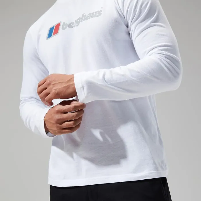 TShirts Men Berghaus Organic Big Logo Long Sleeve Tee White TShirts Men Berghaus Organic Big Logo Long Sleeve Tee White