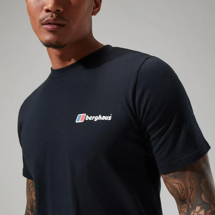 TShirts Men Berghaus Organic Front and Back Logo Tee Black TShirts Men Berghaus Organic Front and Back Logo Tee Black