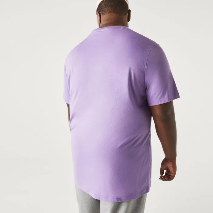TShirts Men Lacoste Men039s Big Fit Crew Neck Cotton Jersey TShirt Purple Gfu