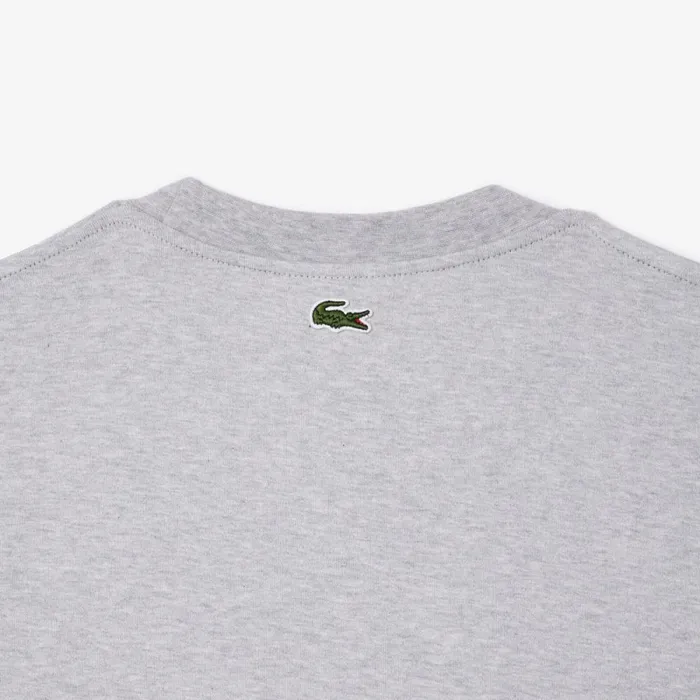 TShirts Men Lacoste Men039s Loose Fit Cotton Jersey Print TShirt Grey Chine Cca