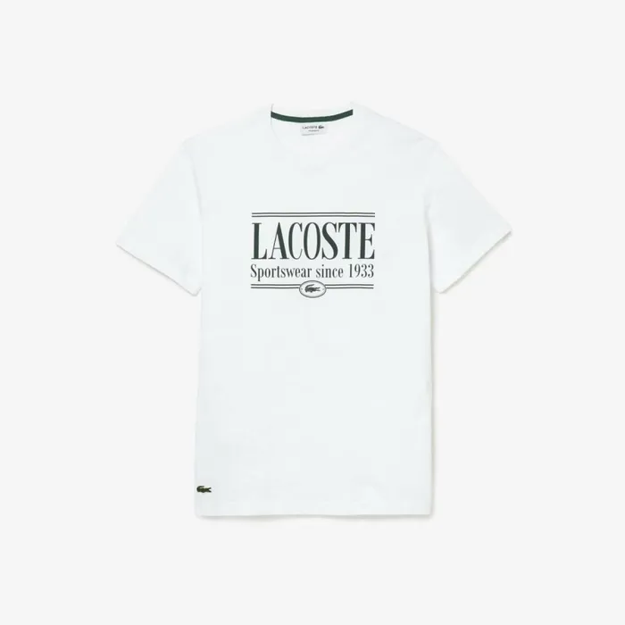 TShirts Men Lacoste Men039s Regular Fit Jersey TShirt White 001