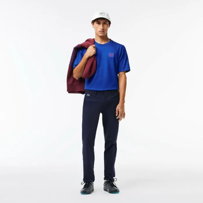 TShirts Men Lacoste Men039s Relaxed Fit Cotton Golf TShirt Gentian Blue Jq0