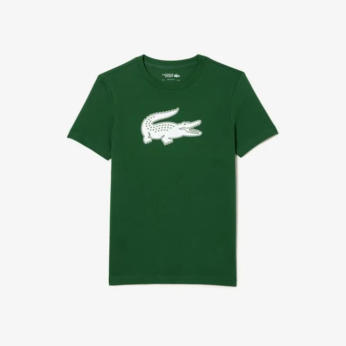 TShirts Men Lacoste Men039s Sport 3D Print Croc Jersey TShirt Green White 291