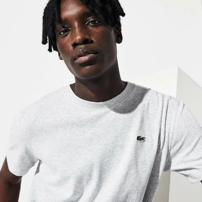 TShirts Men Lacoste Men039s Sport Breathable TShirt Grey Chine Cca