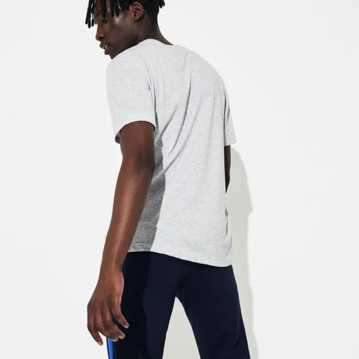 TShirts Men Lacoste Men039s Sport Breathable TShirt Grey Chine Cca