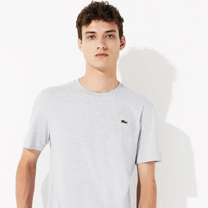 TShirts Men Lacoste Men039s Sport Breathable TShirt Grey Chine Cca