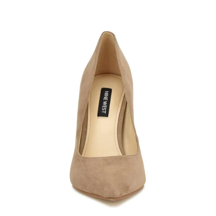 Tatiana Pointy Toe Pumps Beige Suede Women Nine West Heels Tatiana Pointy Toe Pumps Beige Suede Women Nine West Heels