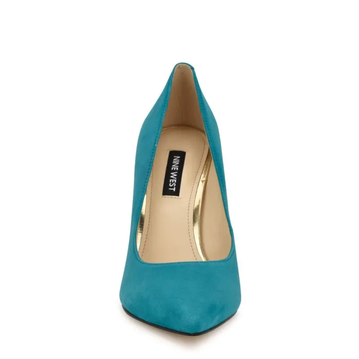 Tatiana Pointy Toe Pumps Teal Suede Women Nine West Heels Tatiana Pointy Toe Pumps Teal Suede Women Nine West Heels