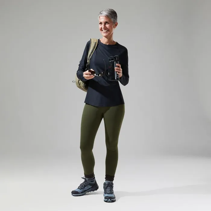 Technical Baselayers Women Berghaus 247 Long Sleeve Crew Base Layer 8211 Black
