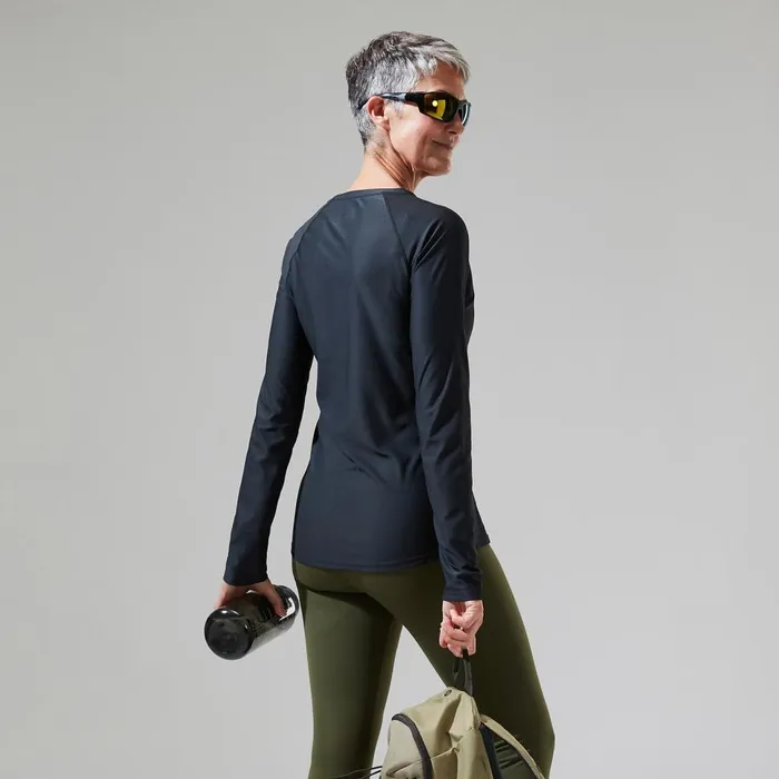 Technical Baselayers Women Berghaus 247 Long Sleeve Crew Base Layer 8211 Black