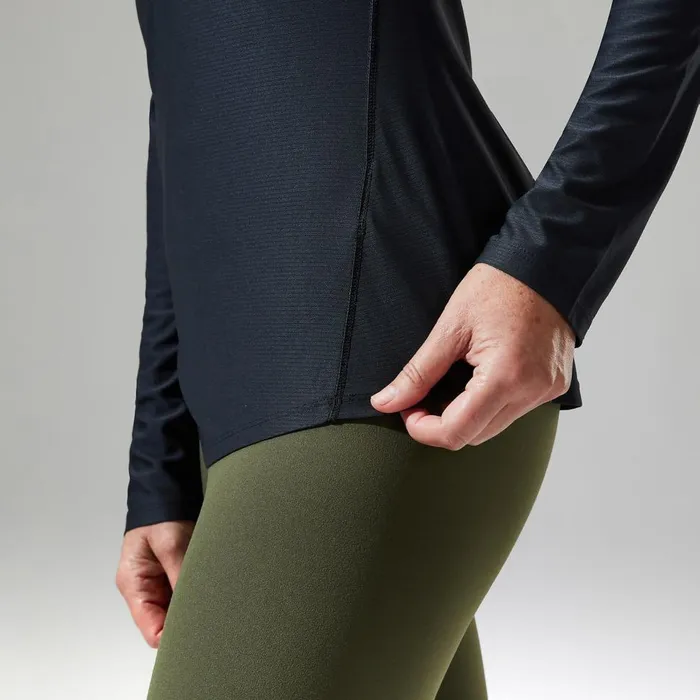 Technical Baselayers Women Berghaus 247 Long Sleeve Crew Base Layer 8211 Black