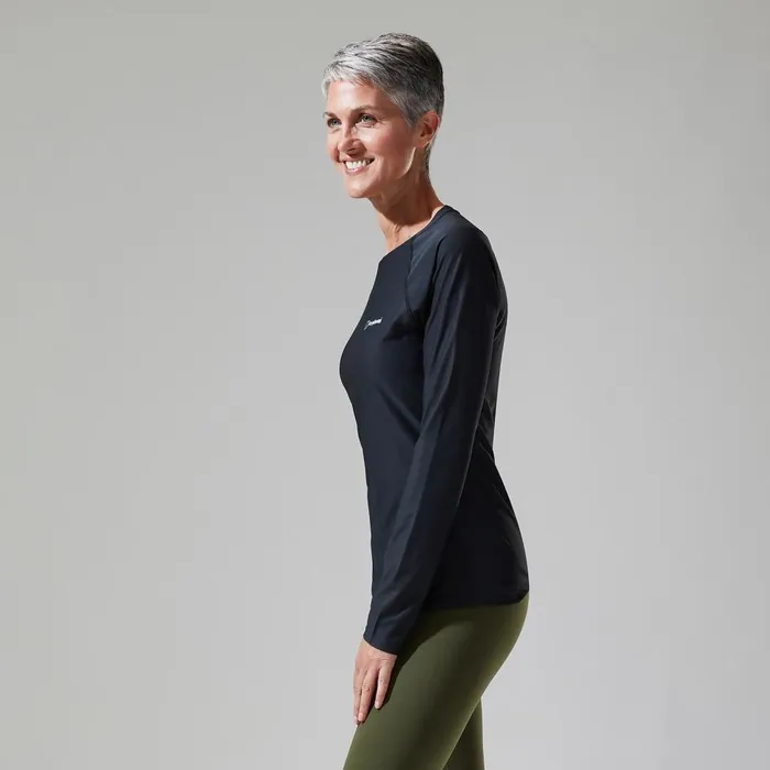 Technical Baselayers Women Berghaus 247 Long Sleeve Crew Base Layer 8211 Black