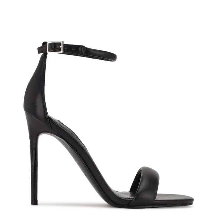 Teeya Ankle Strap Sandals Black Women Nine West Heels