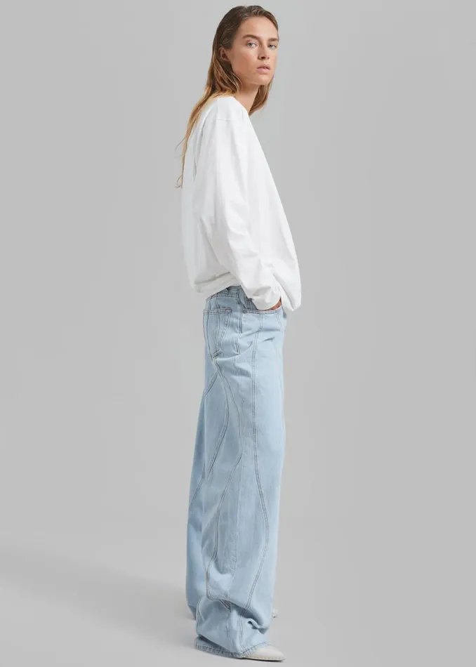 The Frankie Shop Bennett Long Sleeves Tee 8211 Ivory Shop Clothing